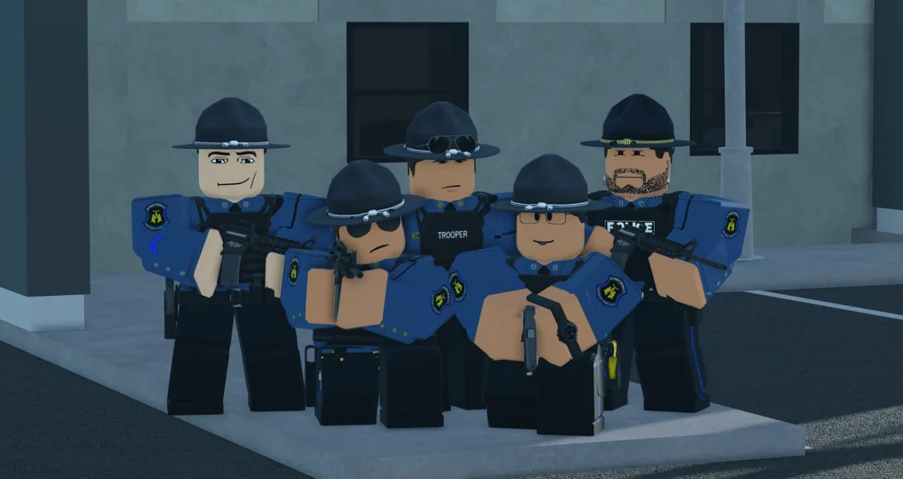 MSHP troopers gathered in uniform